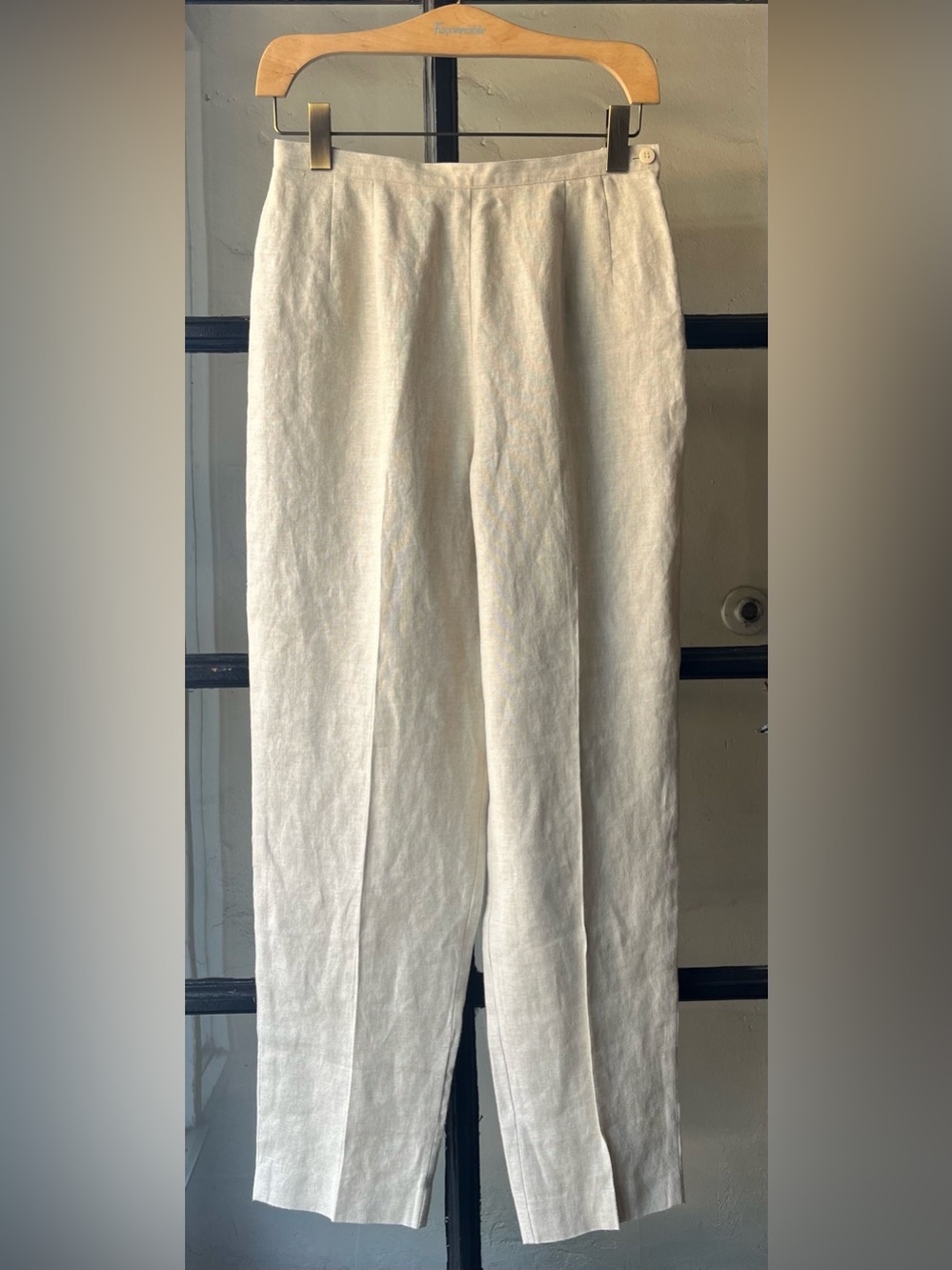 Lovely Vintage Sandstone 90’s Pure Irish Linen High Waisted Pants